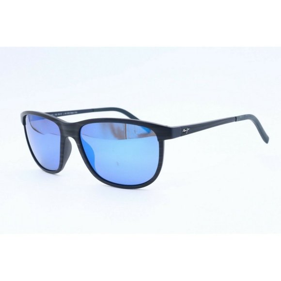 Maui Jim Dragon's MJ 811-03S Square Navy Stripe Sunglasses Polarized Lens (C) - Picture 1 of 6